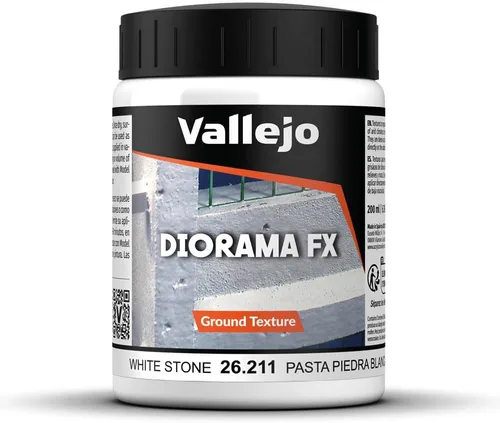 Vallejo - Diorama FX Texturas de Suelo | Piedra Blanca 200 ml (6.76 fl.oz.) | Color Acrílico Premium para Modeladores y Entusiastas de Miniaturas |