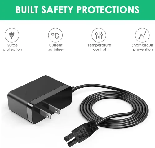 Miniatura 3 de Mrgru Cargador de repuesto para HJ604C-CHRG compatible con cortacésped eléctrico Sun Joe HJ604C HJ605CC Fuente de adaptador de corriente