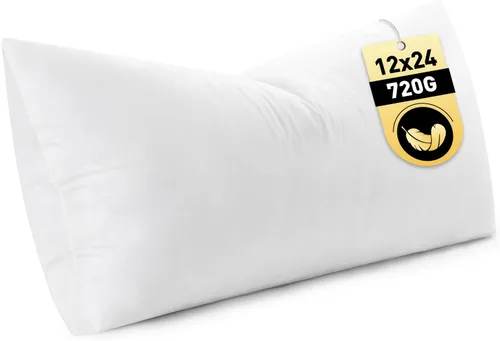 Miniatura 11 de MIULEE - Relleno de almohada de 12x16 pulgadas con plumas y plumón, almohada esponjosa y cómoda con tela de algodón para cama, sofá y sillón