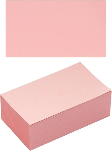 Paquete de 100 tarjetas de papel grueso en blanco para invitaciones, tarjetas de felicitación, postales, fotos, papel grueso de 250 GSM (rosa, 2 x