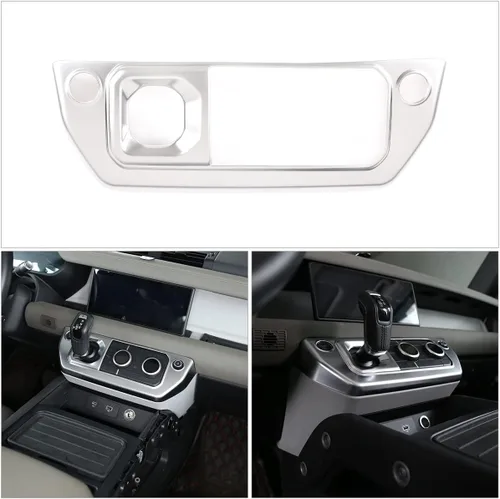 Miniatura 3 de Marco de botón de modo de aire acondicionado de control central ABS para Land Rover Defender 110 2020 2021 2022 2023 Accesorios de coche