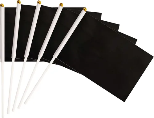 25 unidades de banderas con varillas, tamaño pequeño, bricolaje, bandera sólida en varilla, 8.2 x 5.5 pulgadas, decoración para exteriores,
