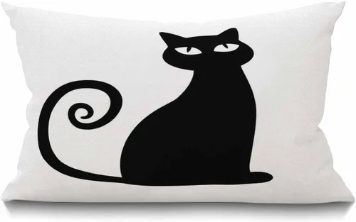Miniatura 5 de Smooffly Our House - Funda de almohada lumbar de 12 x 20 pulgadas, de lino y algodón, rectangular, para sofá, decoración de casa rural