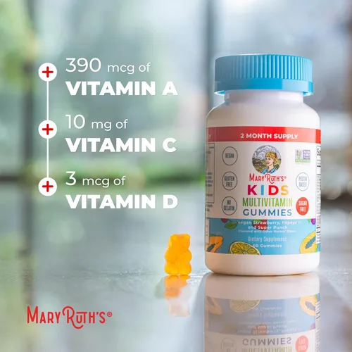Miniatura 7 de MaryRuth Organics Vitaminas para niños Multi Sin azúcar Suministro para 2 meses Gomitas multivitamínicas para niños de 2 años en adelante
