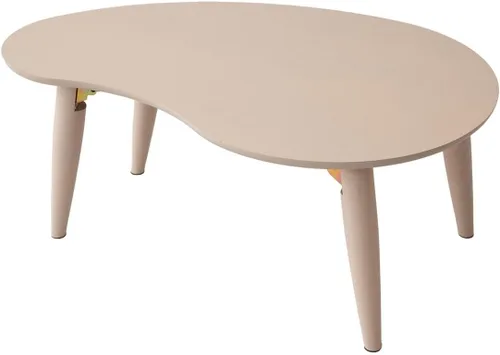 Miniatura 8 de EMOOR Mesa de centro plegable de madera en forma de pera (31.5 x 20.5 pulgadas), natural, mesa baja para sentarse en el suelo, espacio pequeño