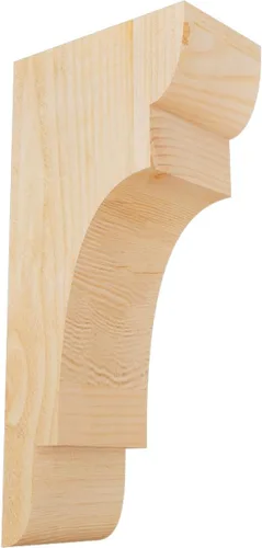 Miniatura 118 de Ekena Millwork COR04X12X12NEB00RWR 4 pulgadas de ancho x 12 pulgadas de profundidad x 12 pulgadas de alto New Brighton Rough Sawn Corbel, cedro rojo