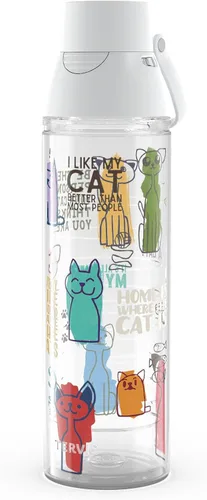 Miniatura 10 de Taza de viaje Tervis con dichos de gatos fabricada en Estados Unidos de doble pared aislada mantiene las bebidas frías y calientes, 24 onzas, Clásico