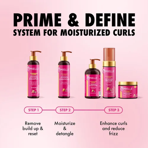 Miniatura 2 de Mielle Organics Crema para rizos de granada y miel - Crema capilar definitoria de rizos y bucles para cabello tipo 4 - Hidrata, controla