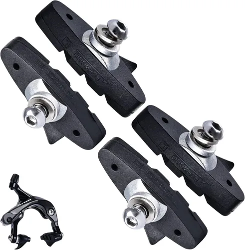 Pinzas de freno de bicicleta de carretera, pinza de freno de doble pivote de aluminio premium con almohadillas de aleación para bicicleta de