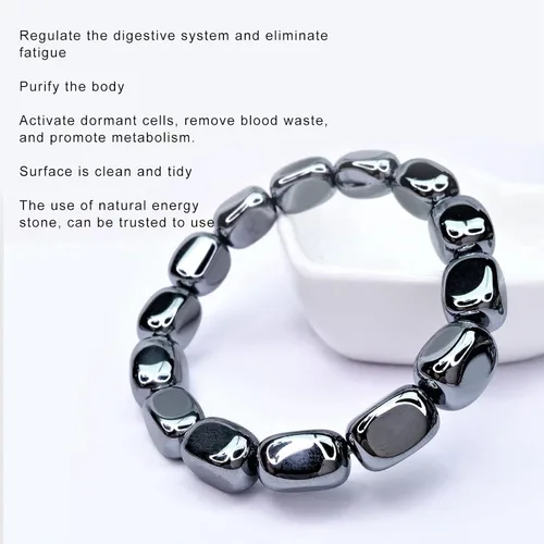Miniatura 4 de Terahertz - Collar de piedra de energía, de moda, con cuentas naturales elásticas sueltas, para mujeres y hombres