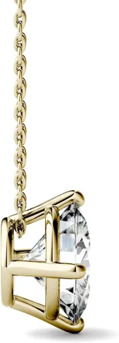 Miniatura 2 de Charles & Colvard Forever One - Collar de moissanita de corte redondo para mujer, cultivado en laboratorio, cadena de 18 pulgadas, Metal, moissanita