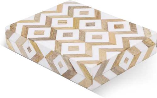 Miniatura 17 de Handicrafts Home Caja de recuerdo decorativa de 8 x 5 – Pequeña caja organizadora con tapa, almacenamiento decorativo Boho, caja de memoria retro