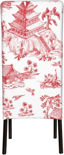 Miniatura 4 de Fundas para sillas de comedor con estampado de estilo chinoiserie, fundas para sillas de comedor lavables, fundas extraíbles para sillas de comedor