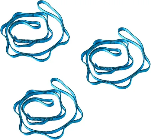 Miniatura 11 de 53 pulgadas de nylon cadenas de margaritas cuerda escalada cordón correas de lazo fuertes eslingas 23 kN aéreo yoga correas