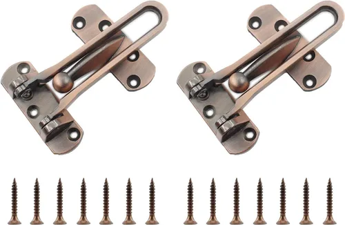 Miniatura 11 de 2 cerraduras de puerta de barra oscilante, cerradura superior para puerta delantera, cerrojo de puerta de acero inoxidable