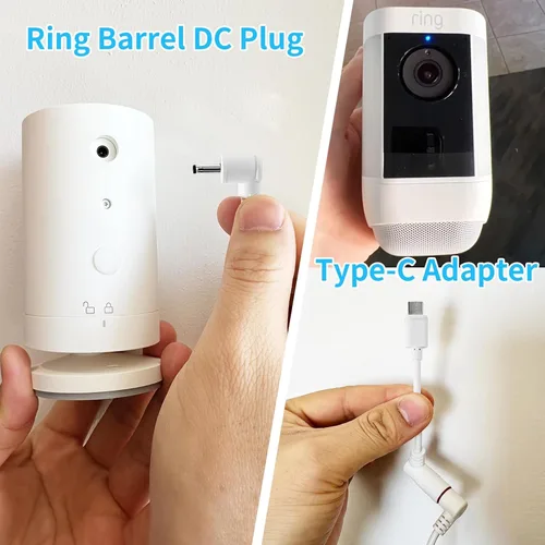 Miniatura 3 de Cargador de panel solar para cámara Ring, compatible con batería de cámara Ring Stick Up, batería de Ring Spotlight Plus/Pro, resistente al agua