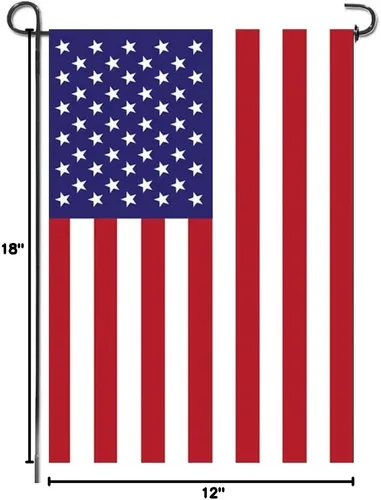 Miniatura 8 de URSKYTOUS Bandera de jardín americana pequeña bandera americana de doble cara de 12 x 18 pulgadas, resistente a la intemperie, banderas patrióticas