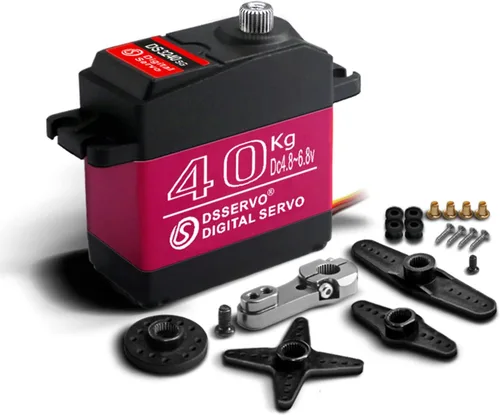 Miniatura 10 de ZOSKAY Servo de alto par de engranaje de metal estándar digital 25KG/0.13S 6.8V para autos RC 1/8 1/10 (ángulo de control 180)