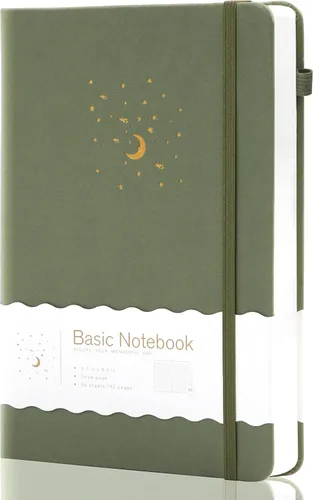Miniatura 20 de CAGIE Cuaderno rayado para trabajo, cuaderno de tapa dura para escribir, mujeres y hombres, diario para tomar notas con lazo para bolígrafo
