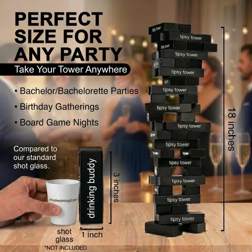 Miniatura 3 de Jenga Tipsy Tower, juego para beber