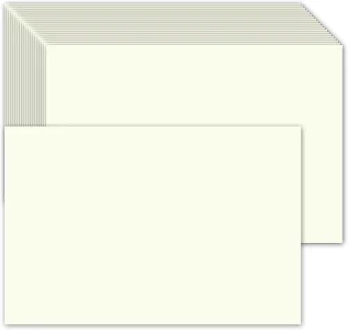 Miniatura 8 de Paquete de 50 unidades de cartulina negra de 4 x 6 pulgadas, papel de 92 lb en blanco, grueso y pesado, para hacer tarjetas de índice, tarjetas
