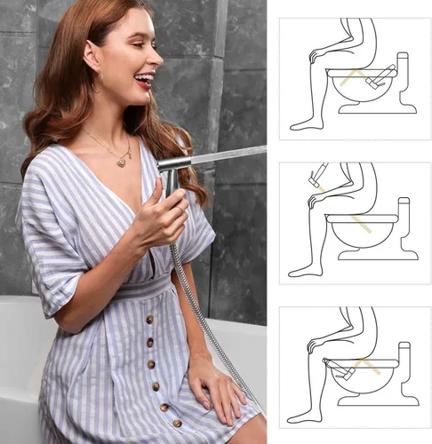 Miniatura 7 de Accesorio de manguera de rociador de fregadero para grifo, reemplazo de cabezal de grifo con 5 adaptadores, manguera de 59 pulgadas y soporte