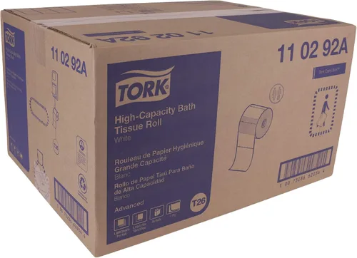 Miniatura 9 de Tork Rollo de papel higiénico de alta capacidad T26, avanzado, 2 capas, 36 x 1000 hojas, 110292A