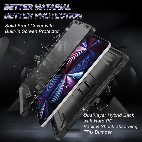 Miniatura 4 de Soke Funda para iPad Pro de 11 pulgadas 2022/2021/2020/2018/iPad Air de 5ª/4ª generación, protector de pantalla integrado - Compatible con carga