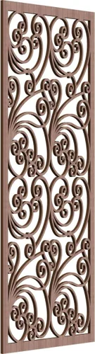 Miniatura 91 de 9 3/8"W x 24 3/8"H x 1/4"T Marilla Decorativos Paneles de Pared de Madera Calado, Abedul