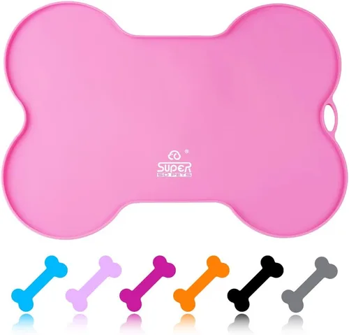 Miniatura 10 de Super Design Tapete de comida para perros, tapete para comida y agua, de silicona, antiderrames, tapete para alimentación de gatos, mantel
