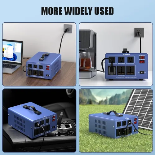 Miniatura 7 de Transformador Automático Convertidor de Voltaje de 5000W, Transformador Convertidor de Potencia de Alta Resistencia con Paso Hacia Arriba/Hacia