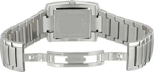 Miniatura 8 de Bulova Reloj clásico de cuarzo rectangular de 2 manecillas para hombre