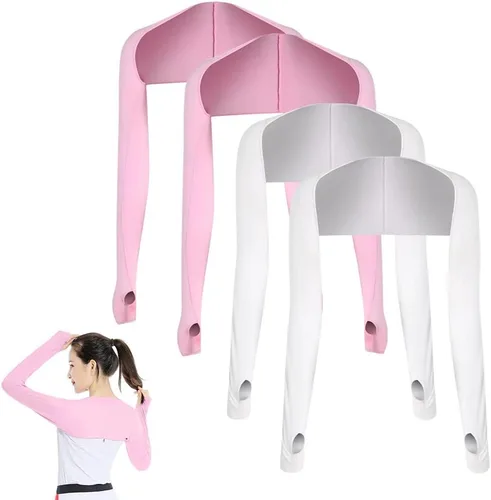Miniatura 13 de 4 fundas de chal de enfriamiento con agujeros para los dedos, chal de enfriamiento para mujer, fundas de brazo anti UV, transpirables y cómodas