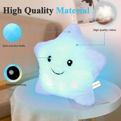 Miniatura 4 de Lindos rellenos de almohada brillantes de animales de peluche de estrellas para niños, regalo del día del niño, hijo, hija, niñas, niños, almohadas