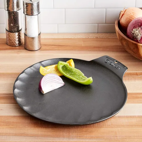 Miniatura 5 de Outset 76378 Scallop - Parrilla de hierro fundido y sartén para servir, color negro