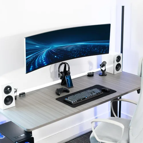 Miniatura 9 de VIVO Soporte de pared para monitor ultra ancho de movimiento completo, se adapta a pantallas ultra anchas de hasta 49 pulgadas y 44 libras, brazo