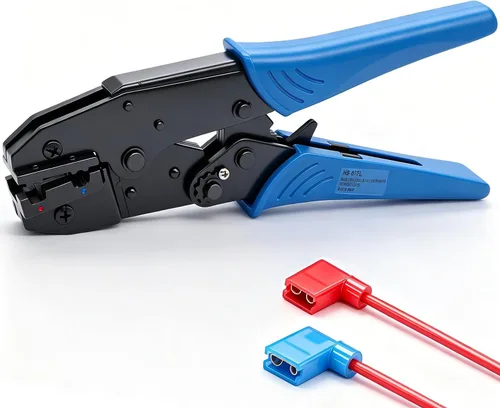 Miniatura 10 de Twidec/Herramienta de crimpado de alambre con pelacables y cortador, alicates de crimpado multifuncionales, alicates de terminal para conectores