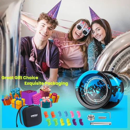 Miniatura 6 de MAGICYOYO V12 Yoyo Profesional de Girar con Dedo para Niños Principiantes, Yoyo No Sensible para Jugadores Avanzados, Yo Yo Profesional para Trucos