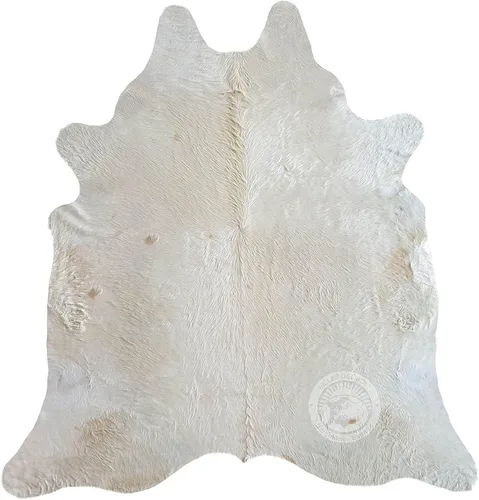 Miniatura 9 de Sunshine Cowhides Alfombra 100% auténtica de piel de vaca blanca natural, alfombra de estilo moderno de piel de animal y alfombra para el suelo