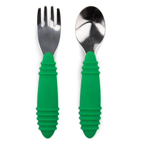 Miniatura 33 de Bumkins Juego de utensilios para bebés, Chewtensils cucharas de silicona para mojar, autoalimentación, destete dirigido por el bebé, aprendizaje