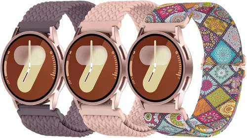 Delidigi Bandas elásticas compatibles con Samsung Galaxy Watch 7/6/5/4 de 1.575 pulgadas, 1.732 pulgadas, Watch 6 Classic de 1.732 pulgadas, Watch 5