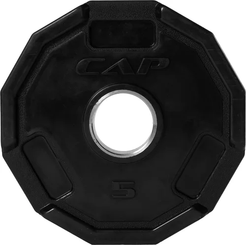 Miniatura 6 de CAP Barbell - Discos de agarre olímpico de goma de 12 lados, color negro Múltiples tamaños