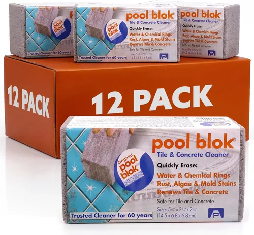 Miniatura 10 de Pumie - Paquete de 2 piedras pómez para limpieza de azulejos de piscina, removedor de calcio para manchas de azulejos y yeso, limpiador
