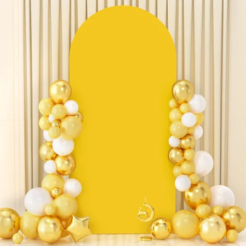 Miniatura 10 de Cubierta de arco de 6 x 2.6 pies, cubierta de elastano para arco de boda, cubierta de telón de fondo de arco de boda, cubierta de fondo de arco