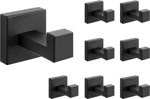 Miniatura 15 de NearMoon Ganchos cuadrados para toallas de baño -SUS304 de acero inoxidable para colgar batas, ganchos resistentes para baño, sala de estar, hotel