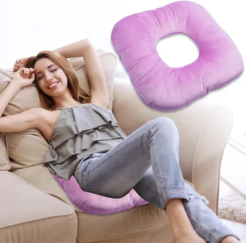 Miniatura 13 de Cojín de asiento con forma de dona rellena para dolor de coxis y coccix, hemorroides, úlceras de cama, embarazo, próstata, recuperación