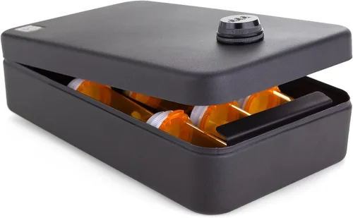 Miniatura 12 de Caja fuerte para cajones de medicamentos (cerradura de llave, 11-3/4 pulgadas de largo x 7 pulgadas de ancho x 2-7/8 pulgadas de alto)