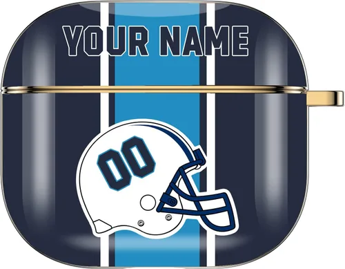 Miniatura 4 de Funda personalizada para casco de fútbol americano con nombre y número para AirPods Pro de 3ª generación Pro 2 (2019 2021 2022) Funda protectora