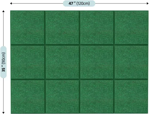 Miniatura 5 de UMIACOUSTICS 12 piezas de paneles acústicos, paneles de pared insonorizados de 11.8 x 11.8 x 0.35 pulgadas, paneles absorbentes de sonido y tablero