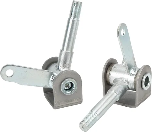 Miniatura 5 de Juego de husillos para Go Kart, 4.5 pulgadas x 5/8 pulgadas, 2 piezas de soporte de husillo de aleación de acero derecho izquierdo para accesorios